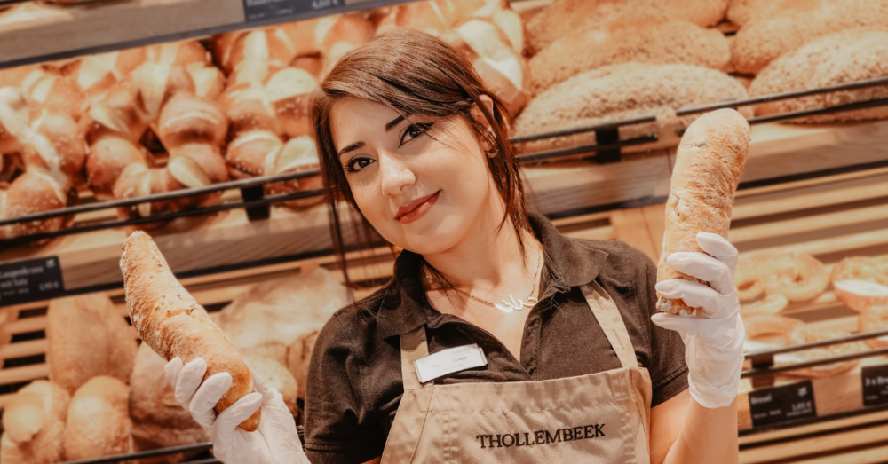 Dame in der Filiale bei Thollembeek