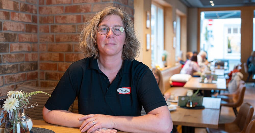 Verkäuferin der Bäckerei Schrunz in Münster