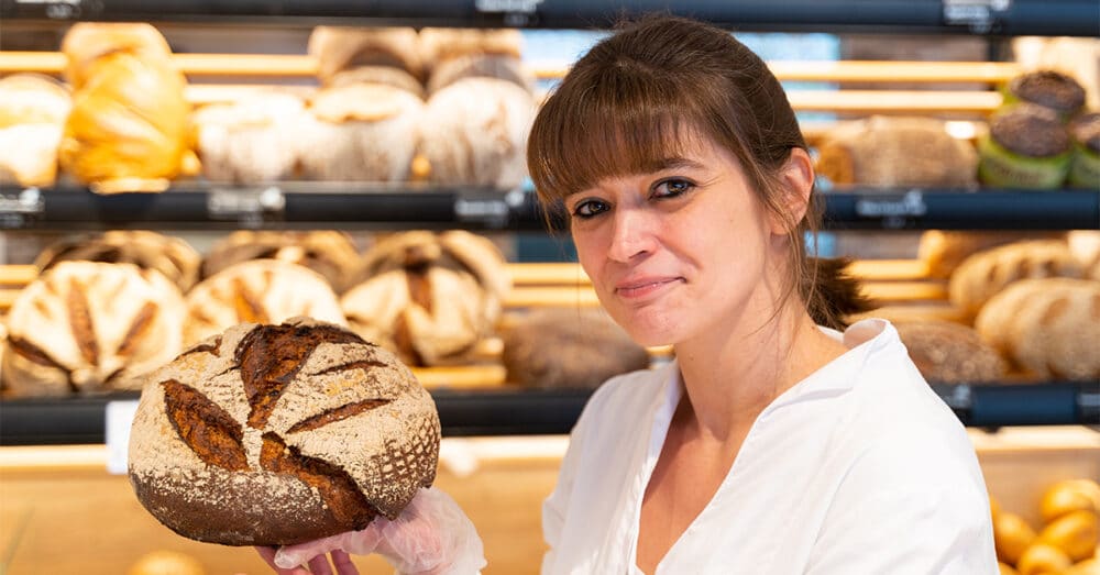 Verkäuferin von Adolphs Brotladen in Völklingen