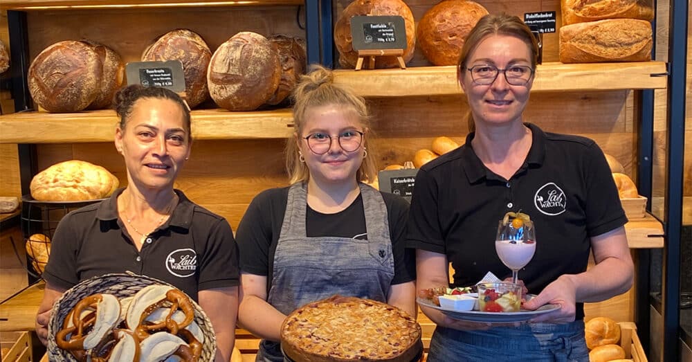 Verkäuferinnen der Bäckerei Reinhardt in Maulbronn