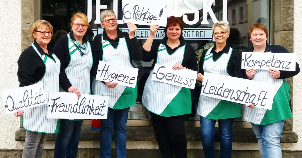 Verkaufsteam bei der Metzgerei Jedowski